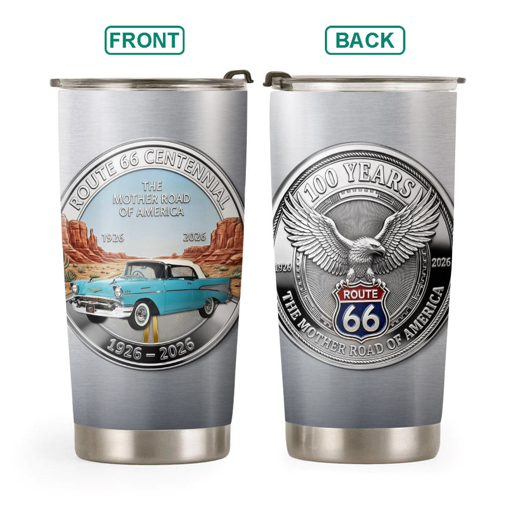 Celebrate 100 Years of Road Route 66 Tumbler - Custom Car's Photo Tumbler  Vrs2 A2110