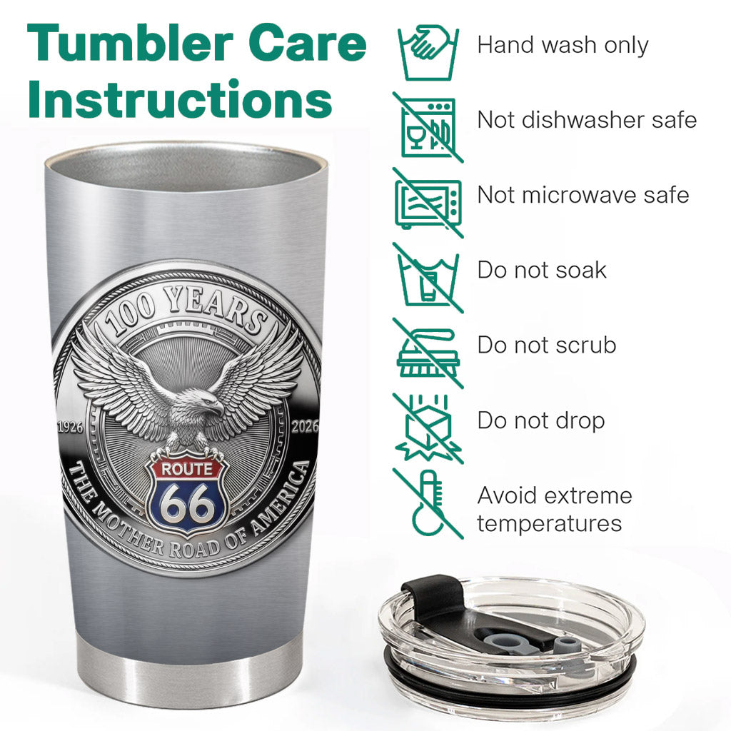 Celebrate 100 Years of Road Route 66 Tumbler - Custom Car's Photo Tumbler  Vrs2 A2110