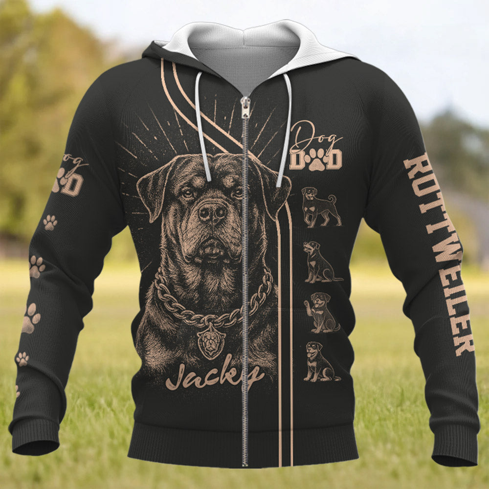Rottweiler, Personalized Bleach Style Dog Shirt, Gift For Dog Lover T1807 Pt99