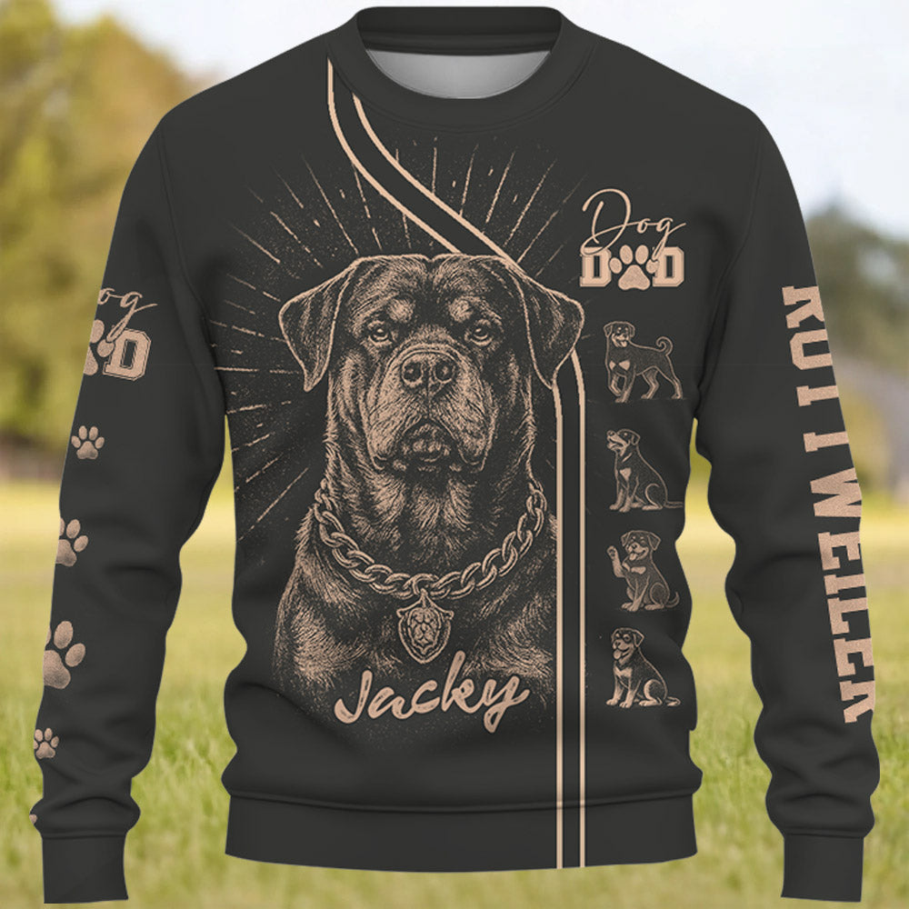 Rottweiler, Personalized Bleach Style Dog Shirt, Gift For Dog Lover T1807 Pt99