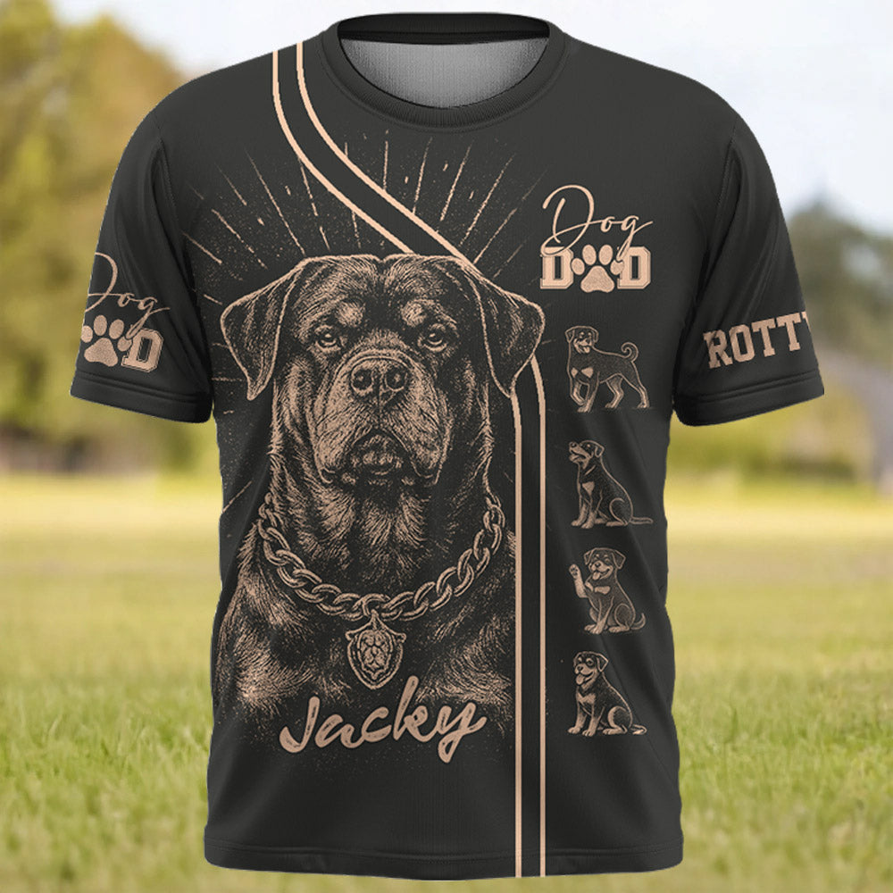 Rottweiler, Personalized Bleach Style Dog Shirt, Gift For Dog Lover T1807 Pt99