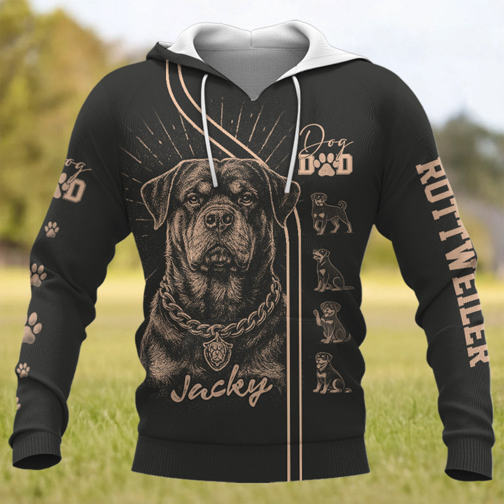 Rottweiler, Personalized Bleach Style Dog Shirt, Gift For Dog Lover T1807 Pt99