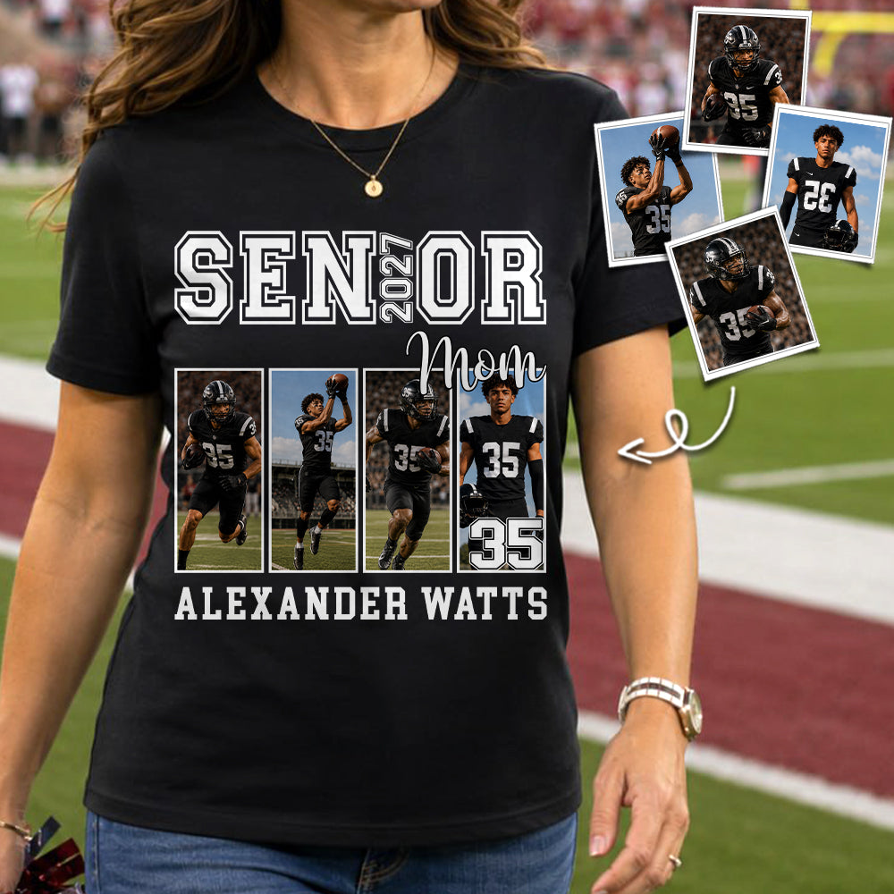 Senior Mom Custom Photo 2027 Sport Mom Shirt L0411 TH23