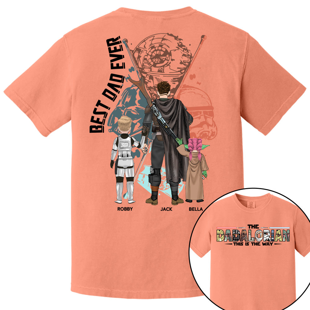 Best Dad Ever - The Dadalorian Personalized Shirt Gift For Dad - Custom Father's Day Gift 2025 Tu24