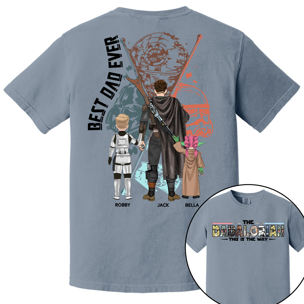 Best Dad Ever - The Dadalorian Personalized Shirt Gift For Dad - Custom Father's Day Gift 2025 Tu24