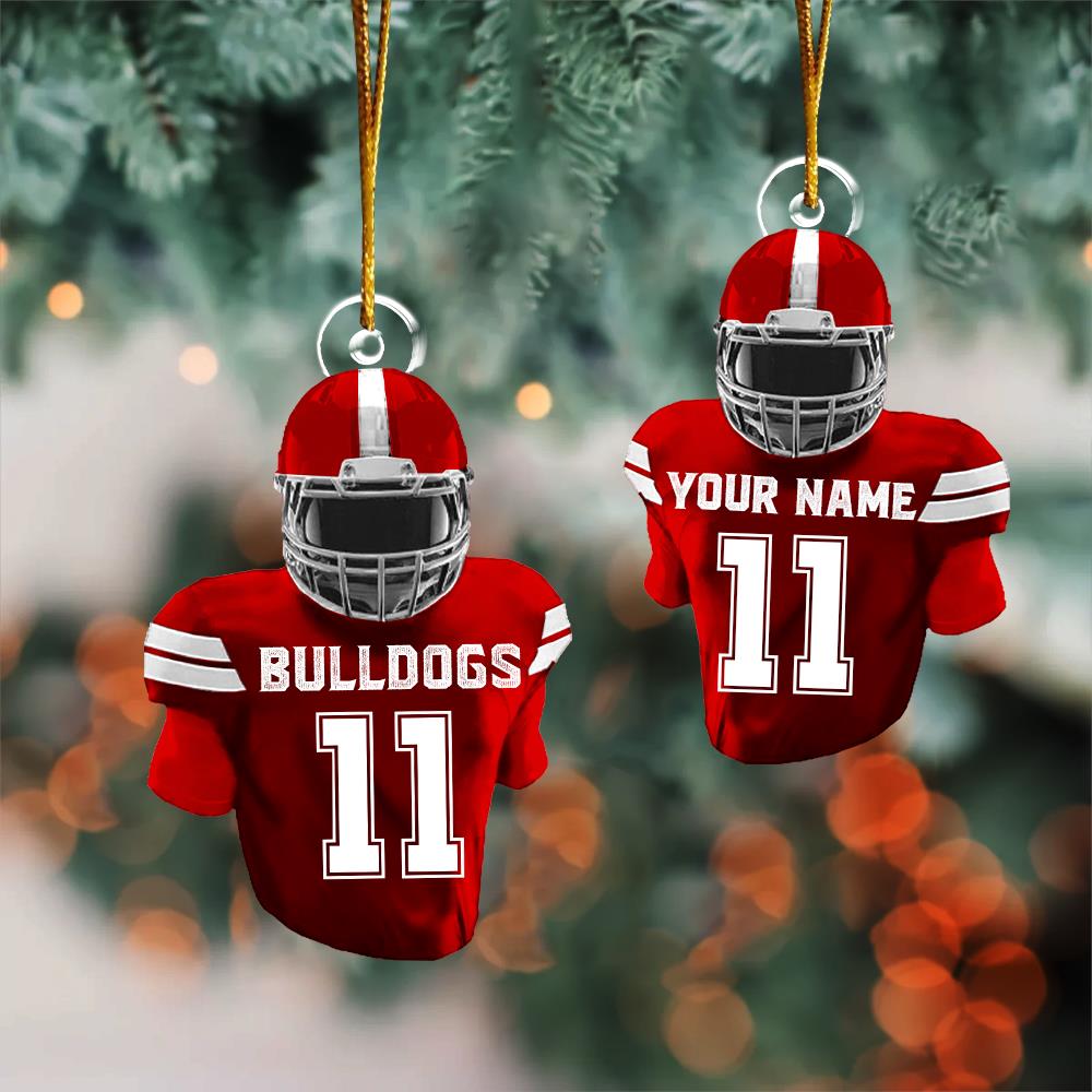 Custom Name Uniform Car Ornament For Football Lovers