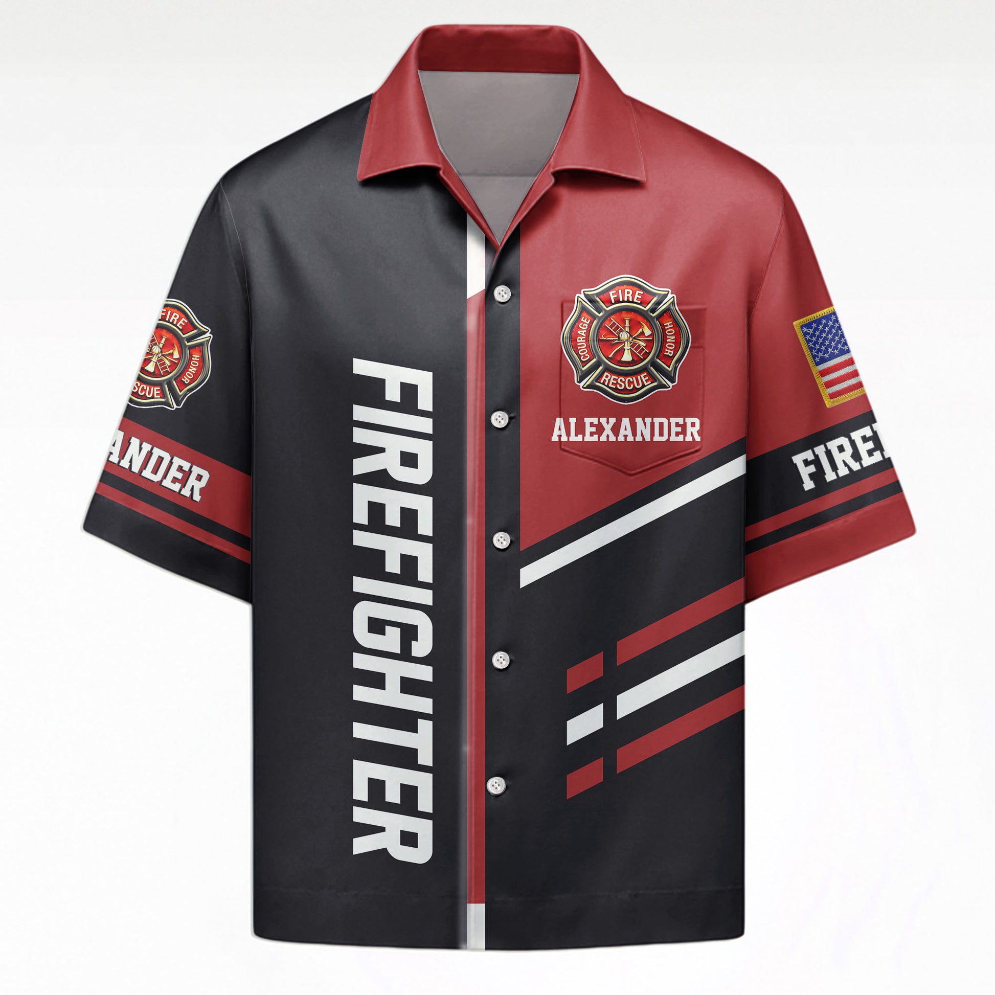 Sons of Fire Pride Duty Honor, Personalized Shirt For Fireman Firefighter T1807 Pt99