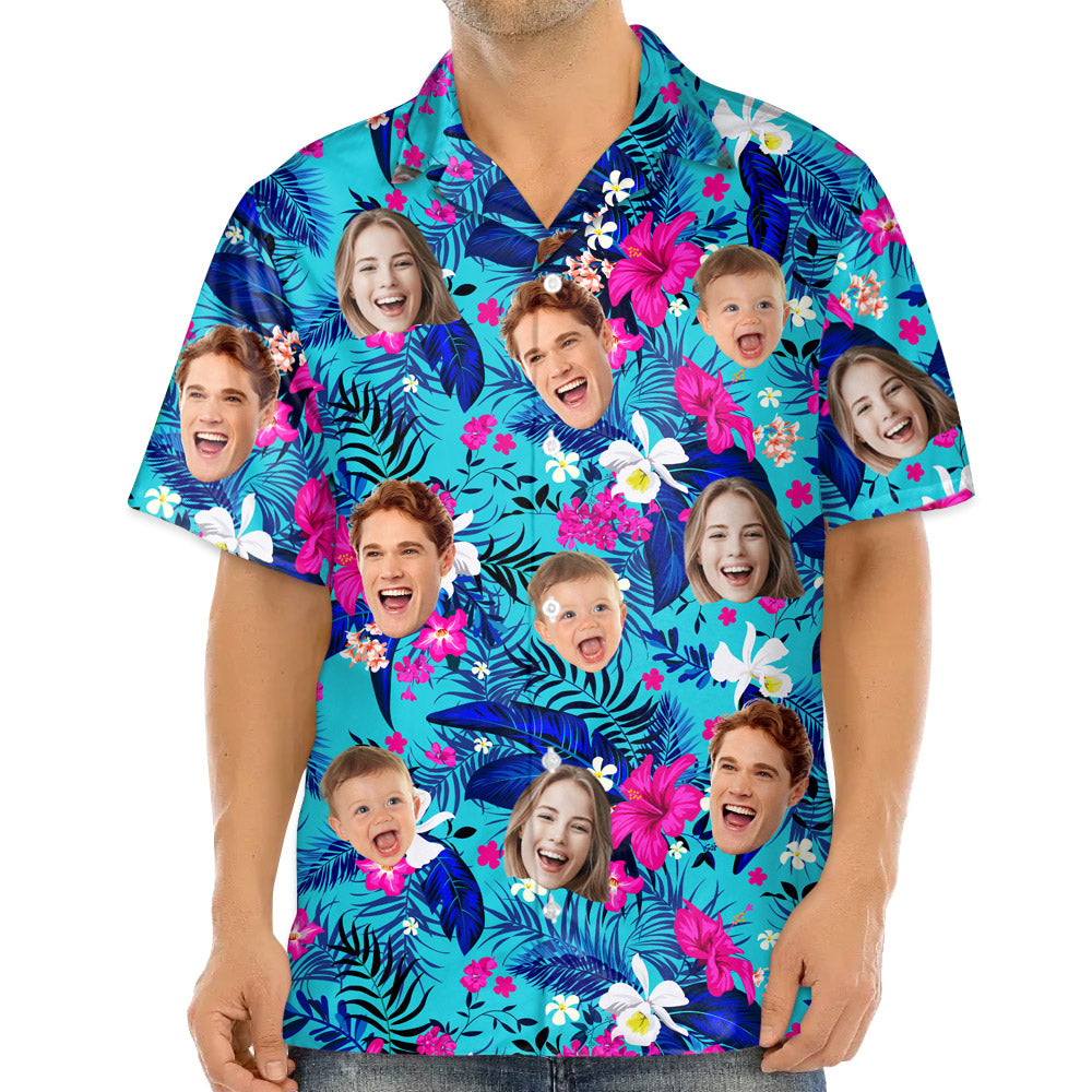 Custom Hawaiian Shirt With Face, Patriotic 4th of July Shirt vr1