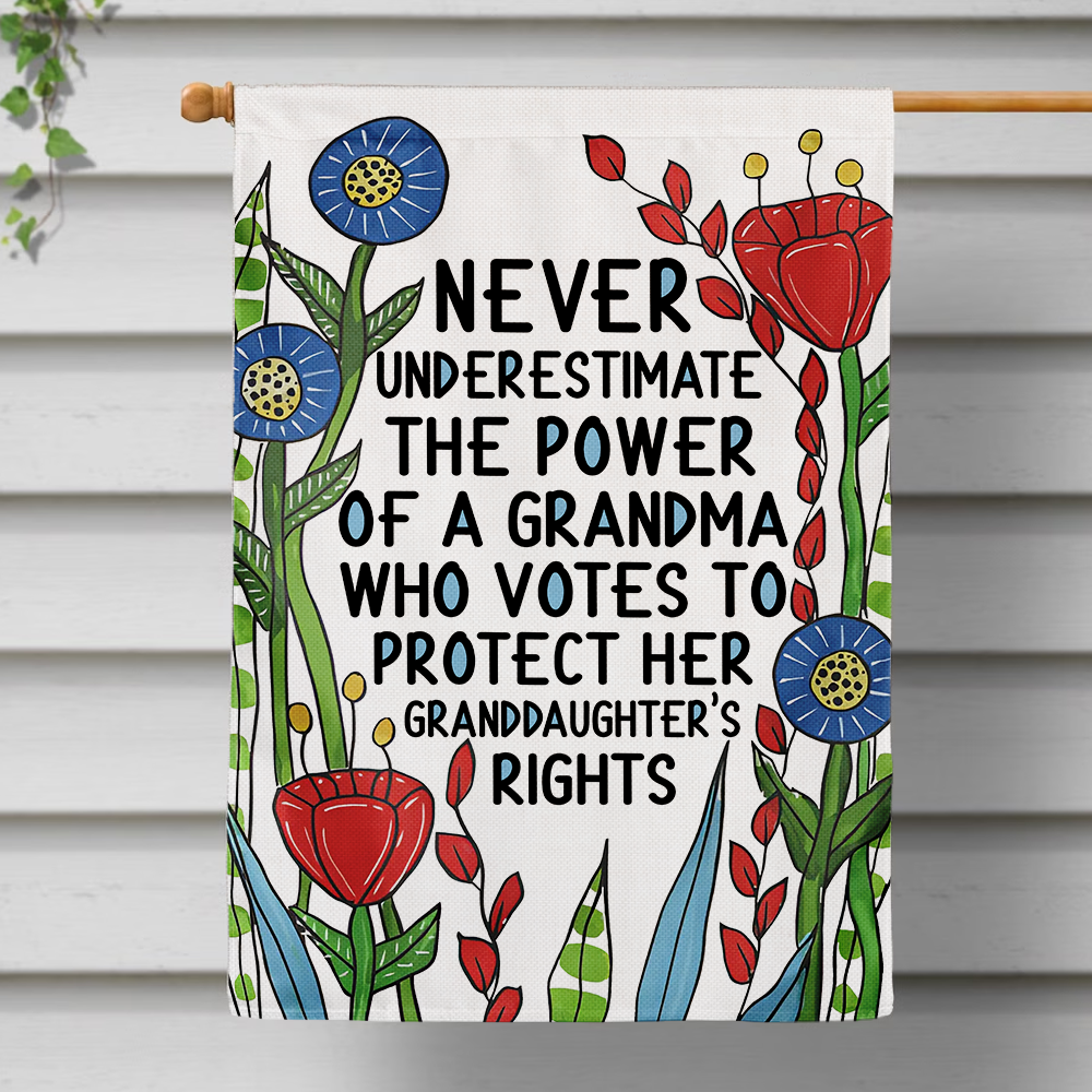 Personalized Never Underestimate The Power Of A Grandma Flag