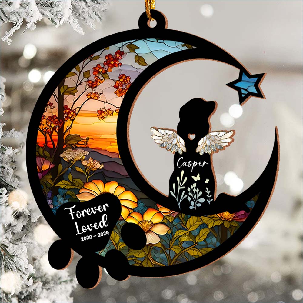 Personalized Forever Loved Pet Memory Suncatcher Ornament