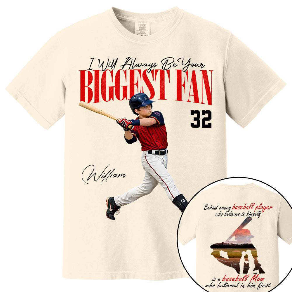 Personalized Baseball Mom Shirt – Behind Every Baseball Player - Custom Photo Baseball Player Shirt - Gift For Baseball Lover T1807 Li29