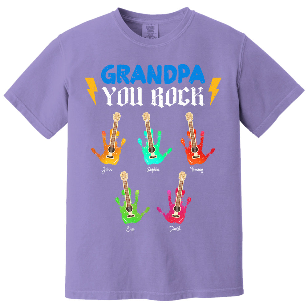 Grandpa You Rock - Personalized Shirt For Grandpa Pt99
