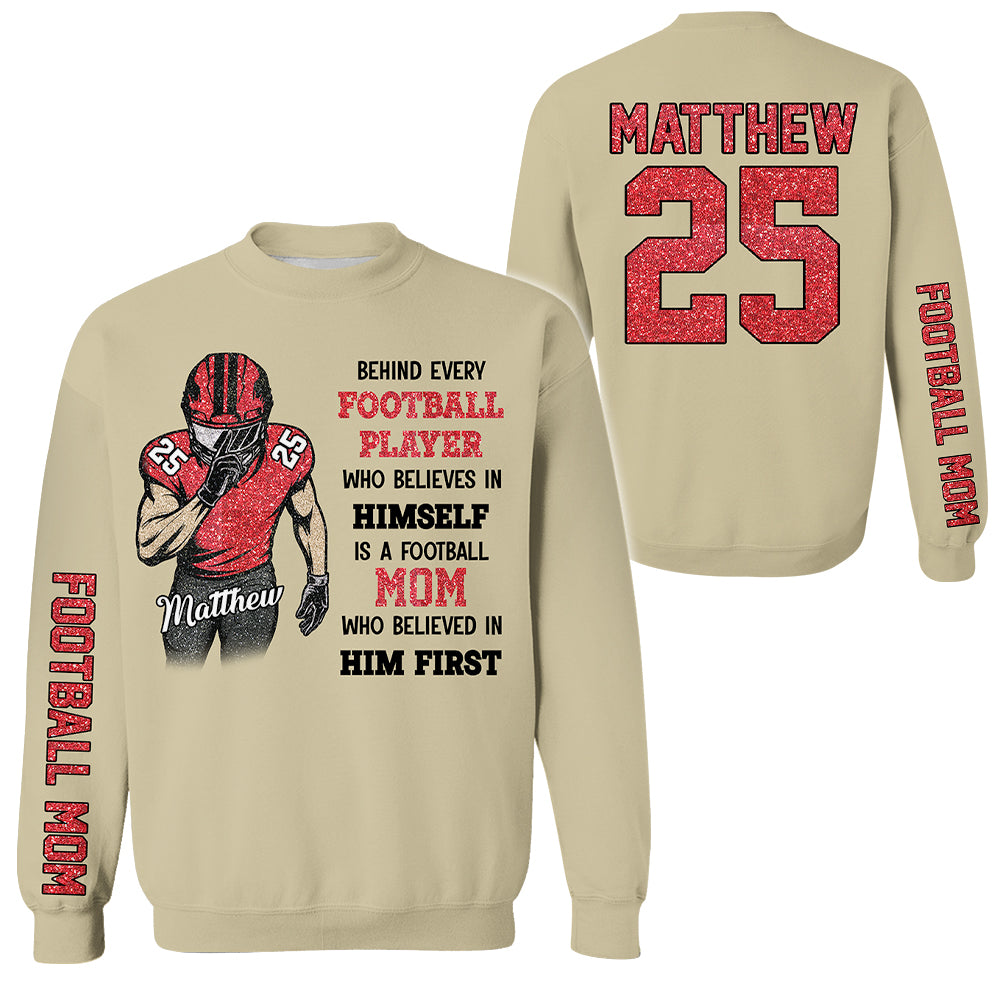 Behind Every Football Player Shirt - Personalized Shirt For Football Family NA02 Hv01