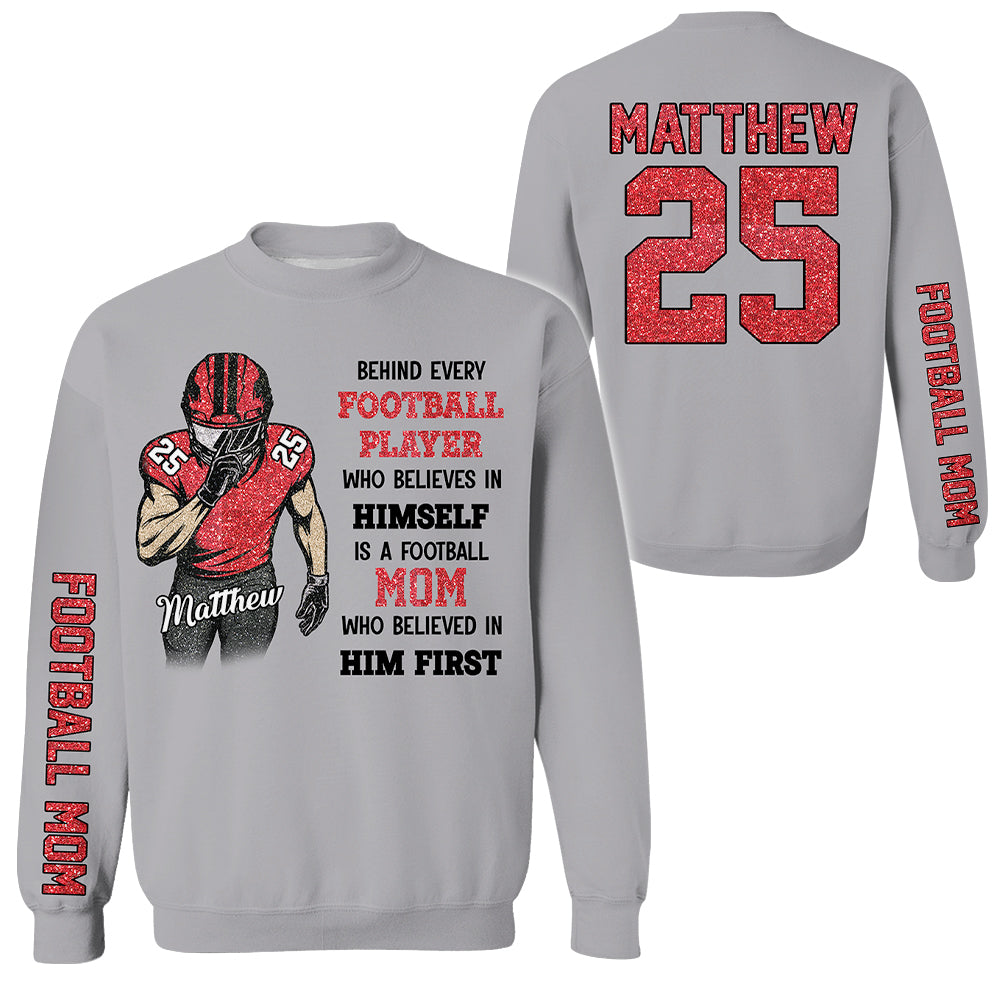 Behind Every Football Player Shirt - Personalized Shirt For Football Family NA02 Hv01