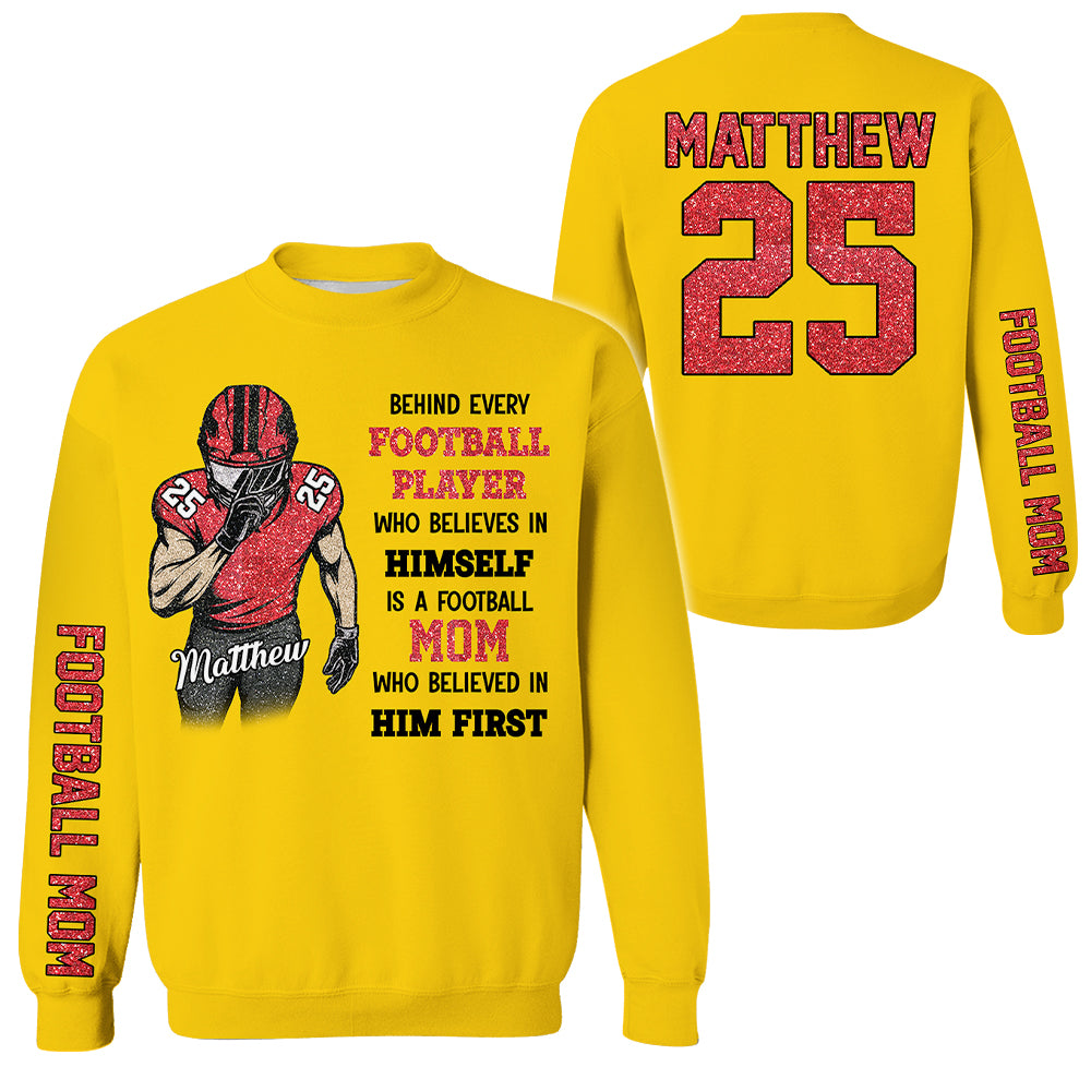 Behind Every Football Player Shirt - Personalized Shirt For Football Family NA02 Hv01