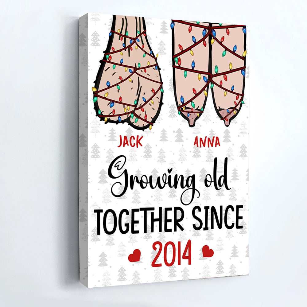Growing Old Together Personalized Canvas Print