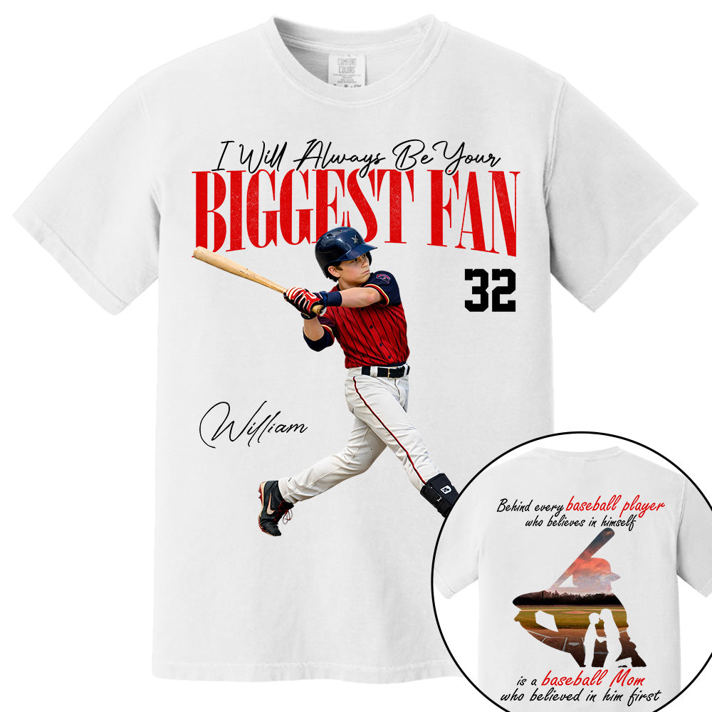 Personalized Baseball Mom Shirt – Behind Every Baseball Player - Custom Photo Baseball Player Shirt - Gift For Baseball Lover T1807 Li29