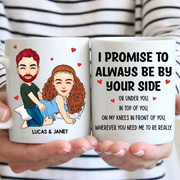 I Promise To Always Be By Your Side  - Couple Personalized Custom Mug - Gift For Husband Wife, Anniversary Pa00