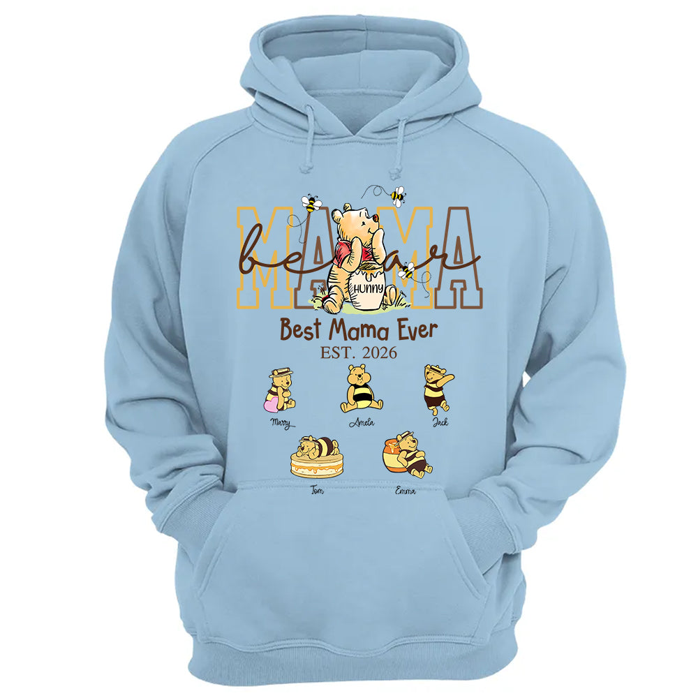 Mama Bear, Best Mama Ever, Personalized Mama Bear Grandma Bear Est Shirt Sweatshirt, Gift For Mom Grandma Gift For Mother's Day