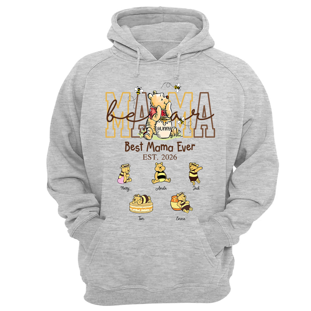 Mama Bear, Best Mama Ever, Personalized Mama Bear Grandma Bear Est Shirt Sweatshirt, Gift For Mom Grandma Gift For Mother's Day