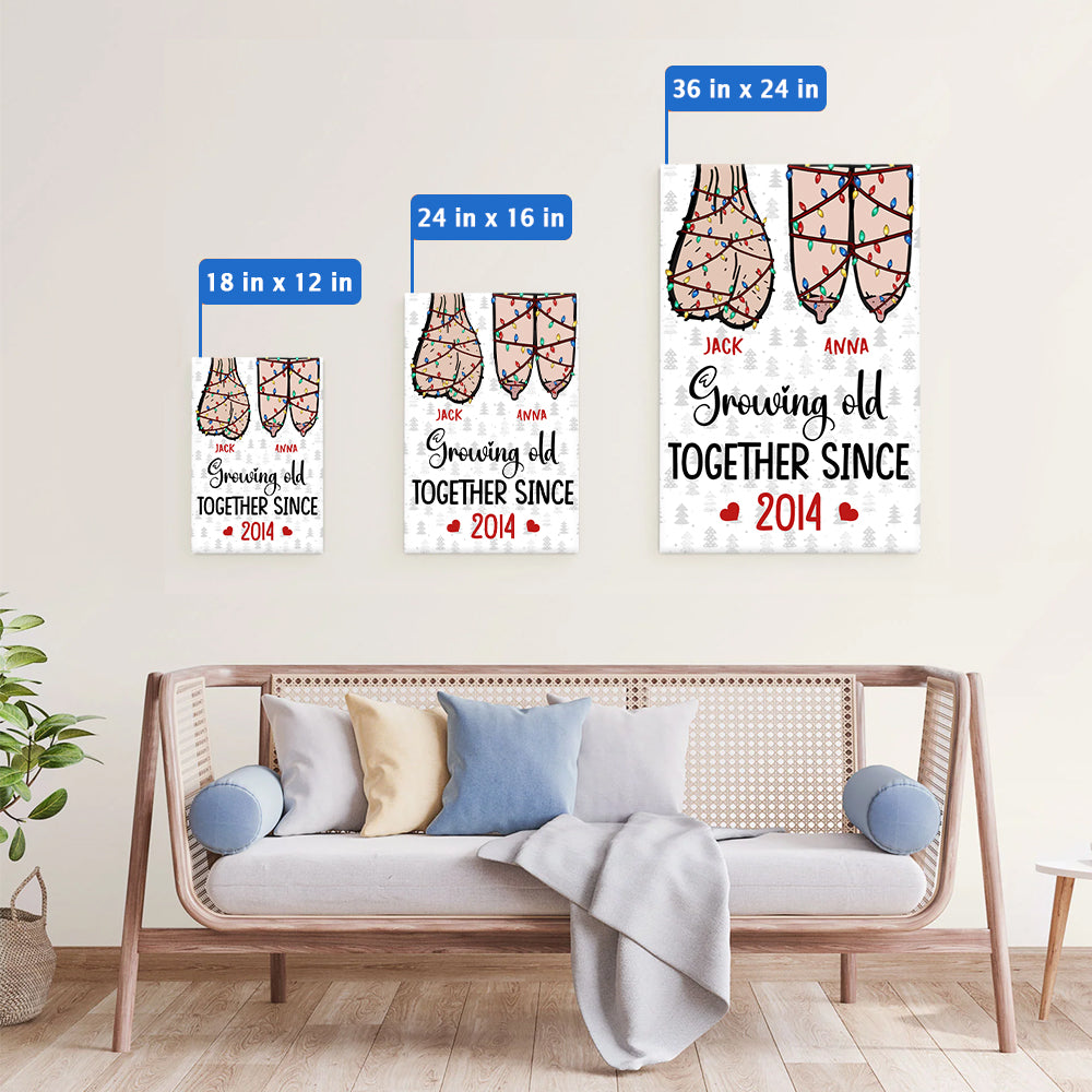 Growing Old Together Personalized Canvas Print