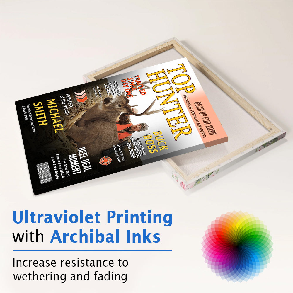 Custom Hunting Magazine Canvas, Personalized Hunting Gifts for Men Li29