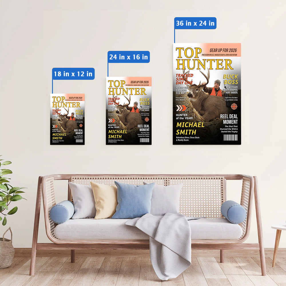 Custom Hunting Magazine Canvas, Personalized Hunting Gifts for Men Li29