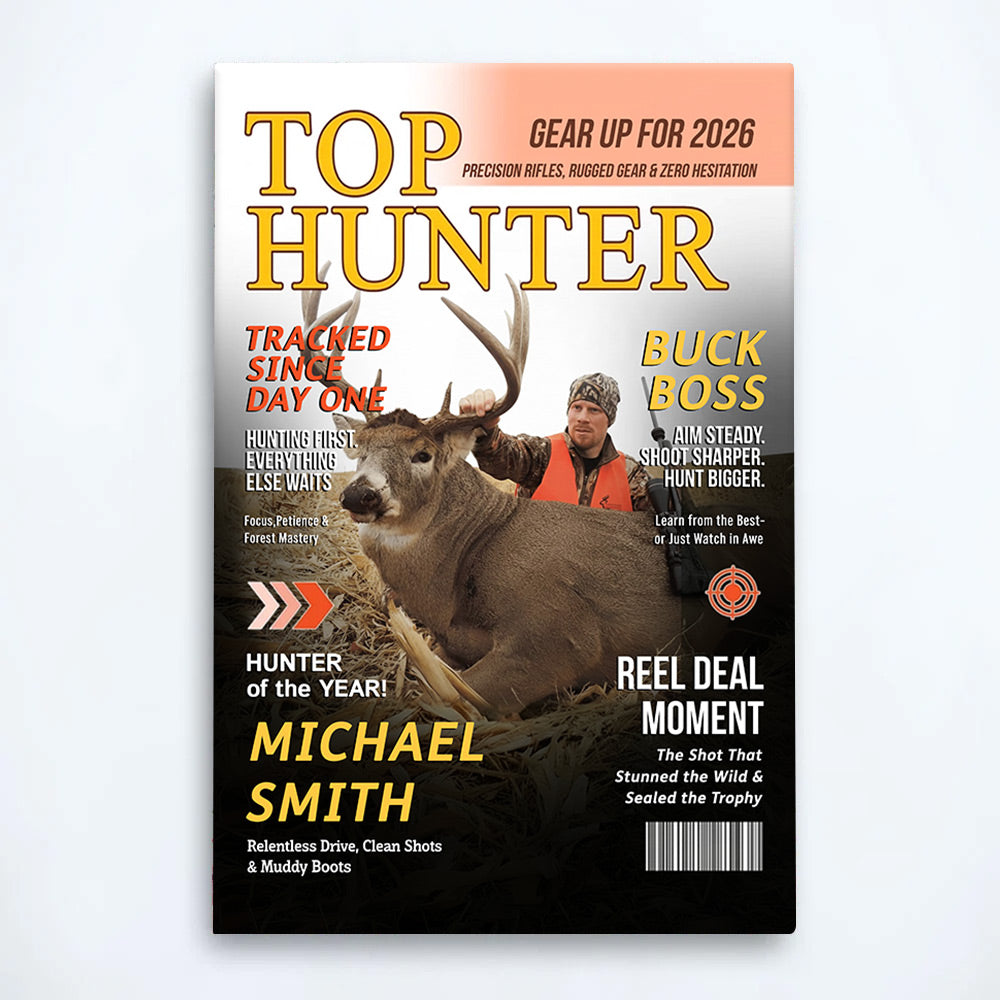 Custom Hunting Magazine Canvas, Personalized Hunting Gifts for Men Li29