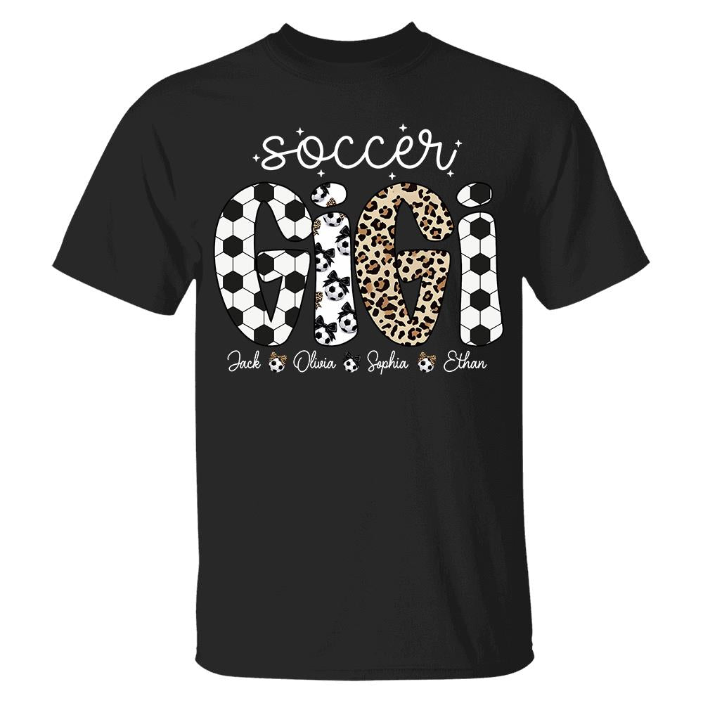 Personalized Soccer Mama Shirt, Custom Soccer Sports Grandma Nickname Shirt