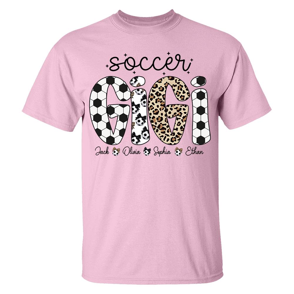 Personalized Soccer Mama Shirt, Custom Soccer Sports Grandma Nickname Shirt