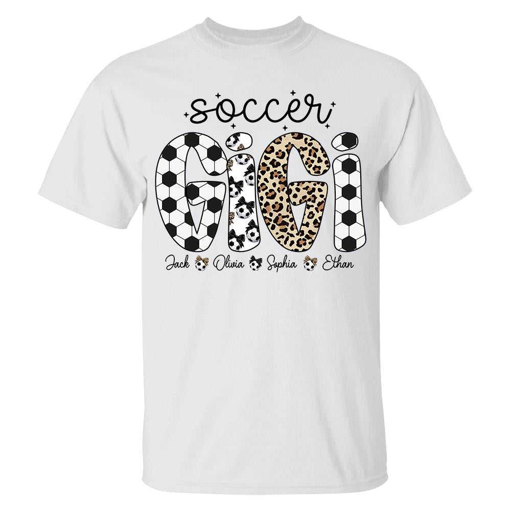 Personalized Soccer Mama Shirt, Custom Soccer Sports Grandma Nickname Shirt