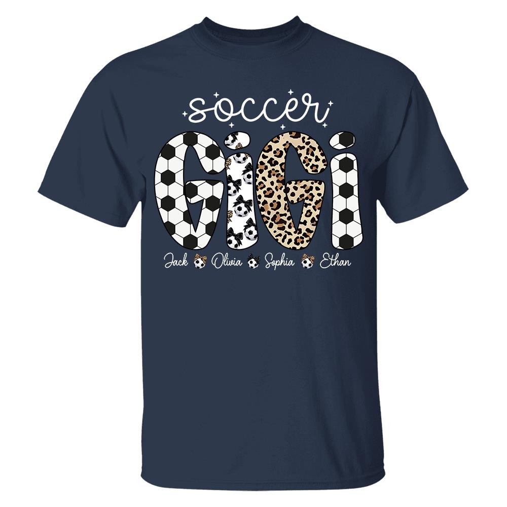 Personalized Soccer Mama Shirt, Custom Soccer Sports Grandma Nickname Shirt