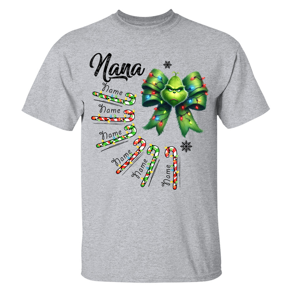 Personalized Grandma Shirt - Custom Grandkids Name Shirt For Nana, Mimi, Mom - Christmas Birthday Gift