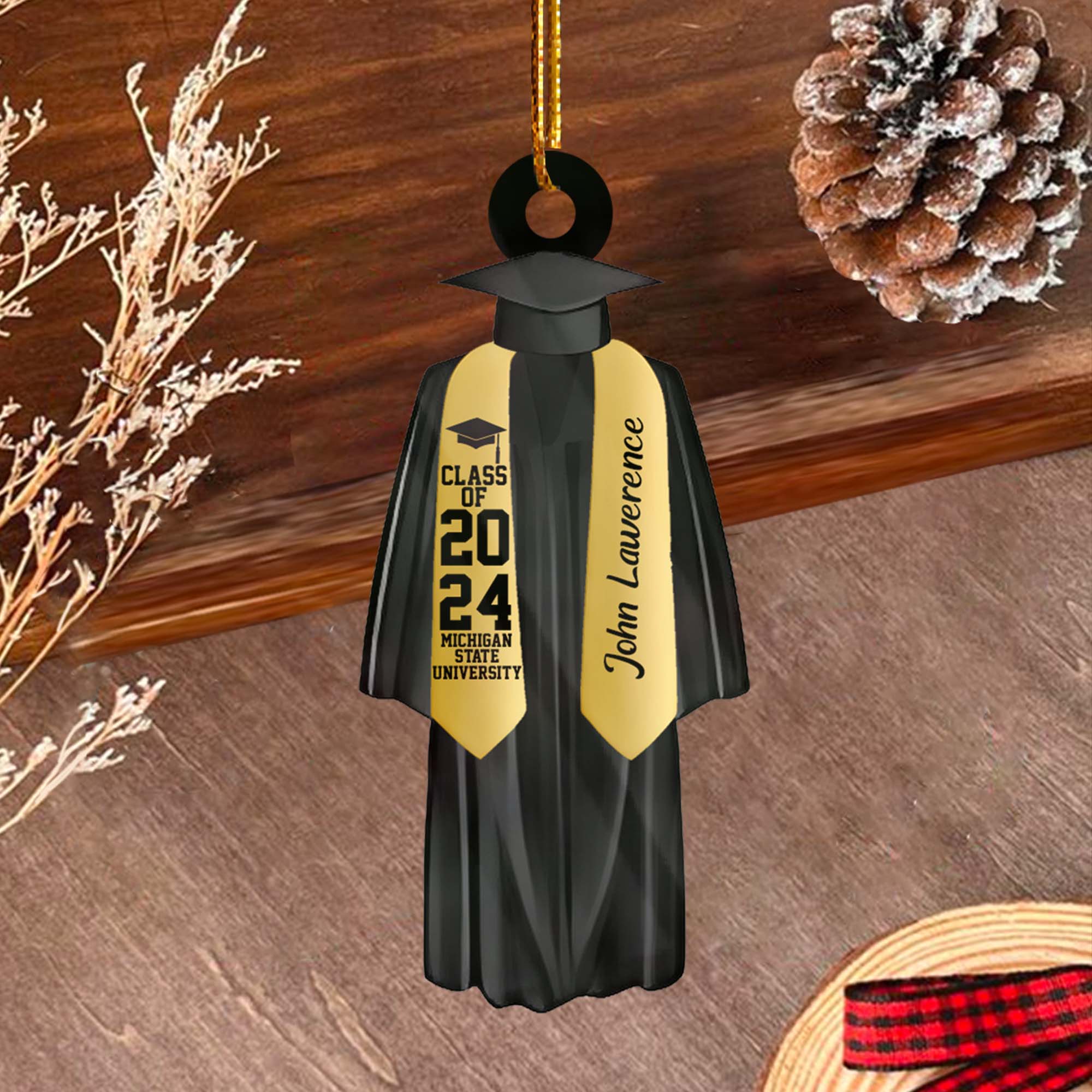 Personalized Graduation Ornament, Personalized Class of 2025 Ornament, High School Graduation Gift, College Graduated, New Graduate Gift