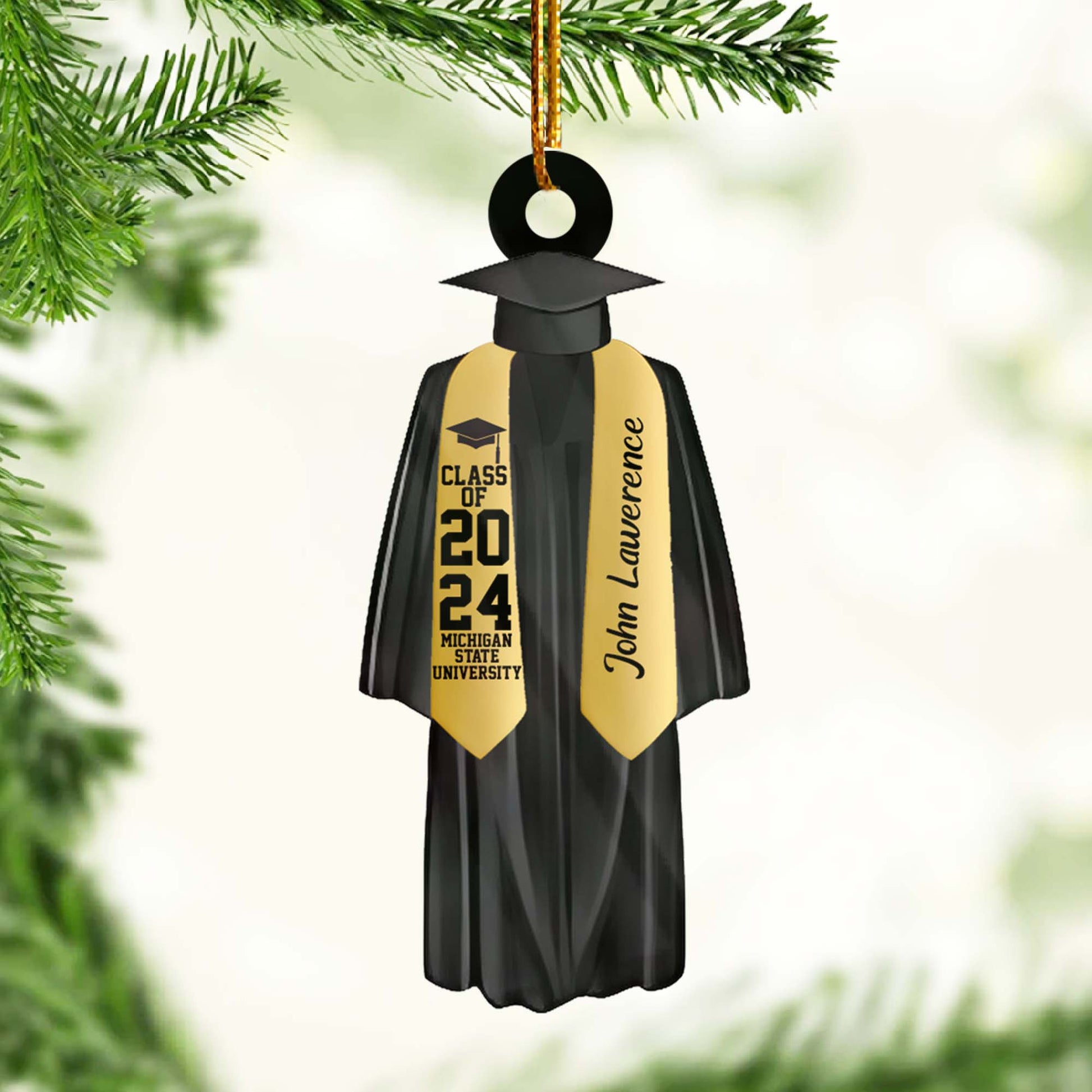 Personalized Graduation Ornament, Personalized Class of 2025 Ornament, High School Graduation Gift, College Graduated, New Graduate Gift