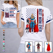 Personalized Legend Wife Mom With 250th Years Of Freedom Anniversary 3D Shirt, Gift For Mom, Mother's Day T1807 T24
