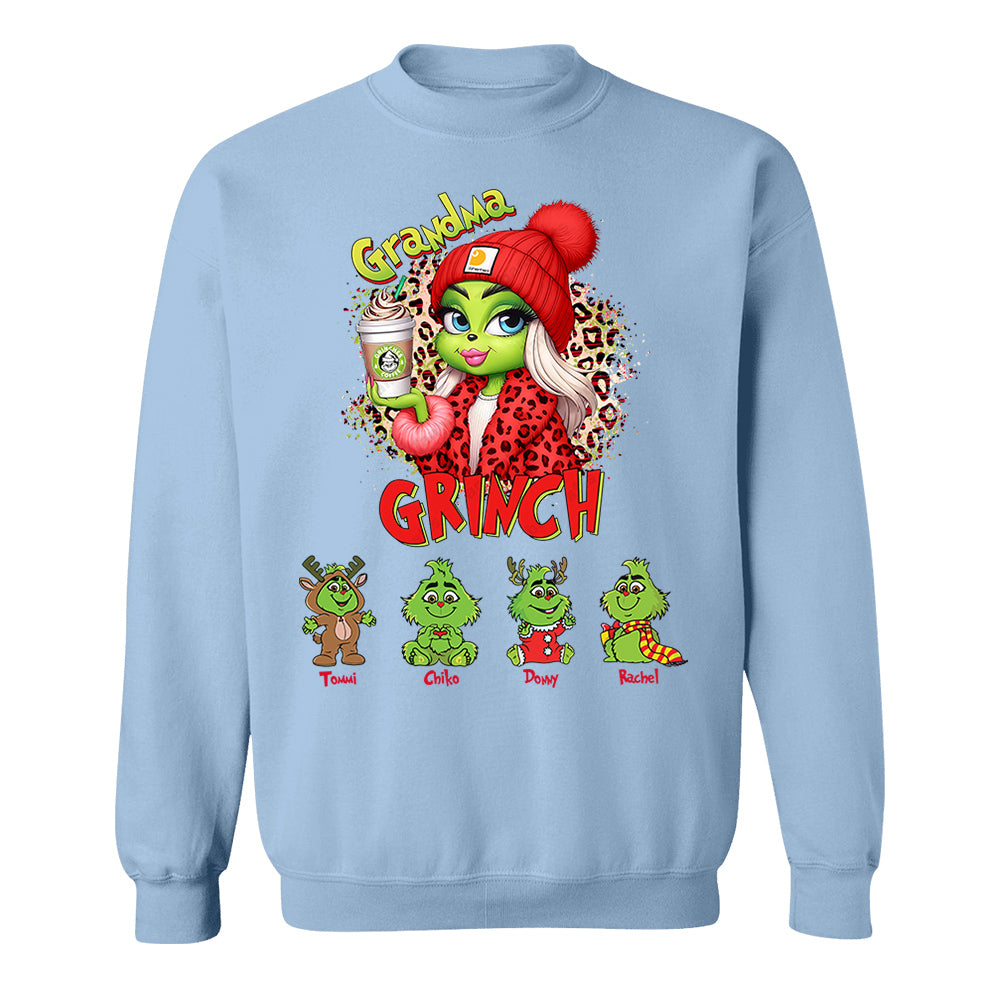 Personalized Christmas Mama Daddy Leopard Kids Name Shirt - My Kids Stole My Heart Gift For Grandma Tu20