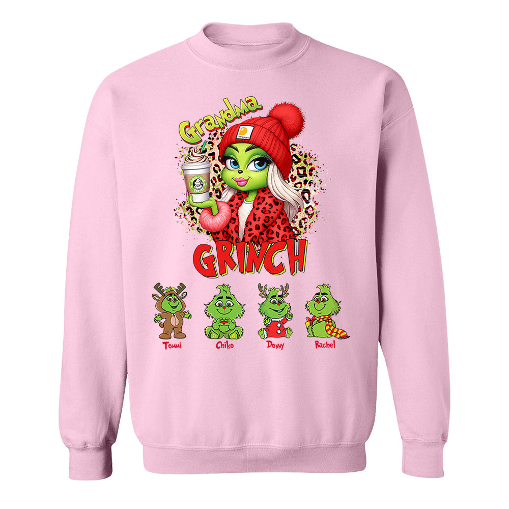 Personalized Christmas Mama Daddy Leopard Kids Name Shirt - My Kids Stole My Heart Gift For Grandma Tu20