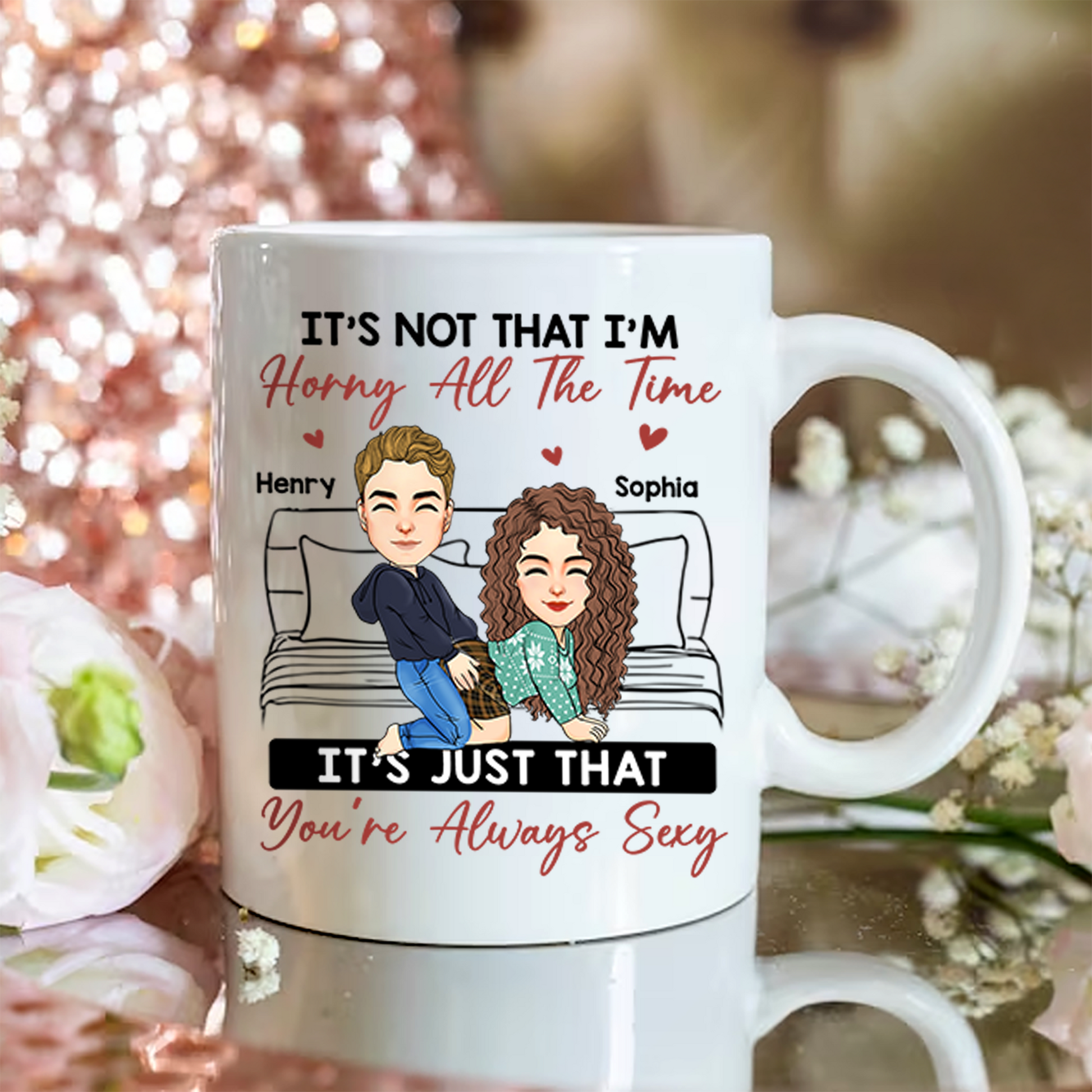 Our Love Is Sweeter Than Candy Canes - Couple Personalized Custom Mug - Christmas Gift For Husband Wife, Anniversary Pa00
