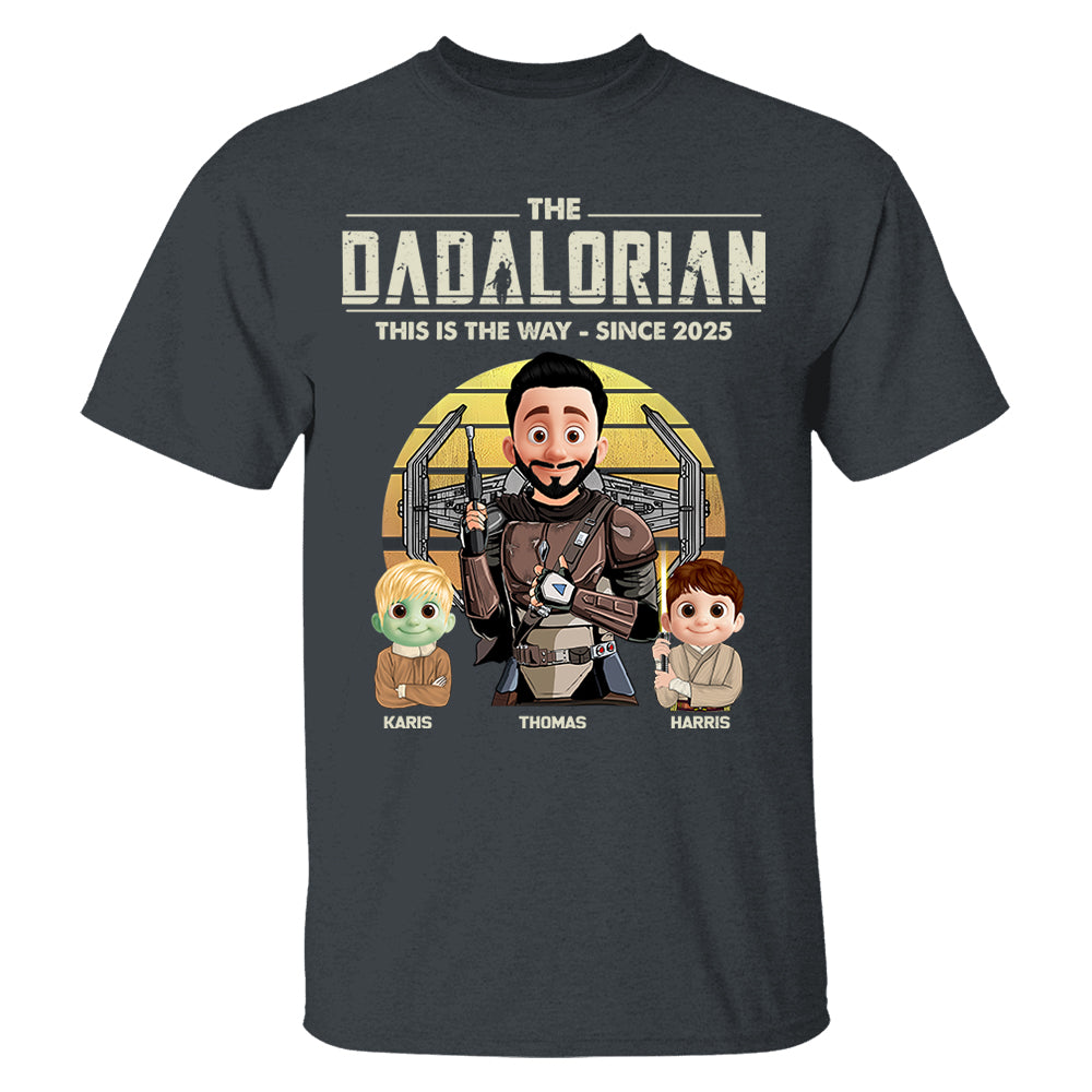 The Dadalorian Shirt, Custom Father's Day Shirt With Kid Names T1807 Nh00