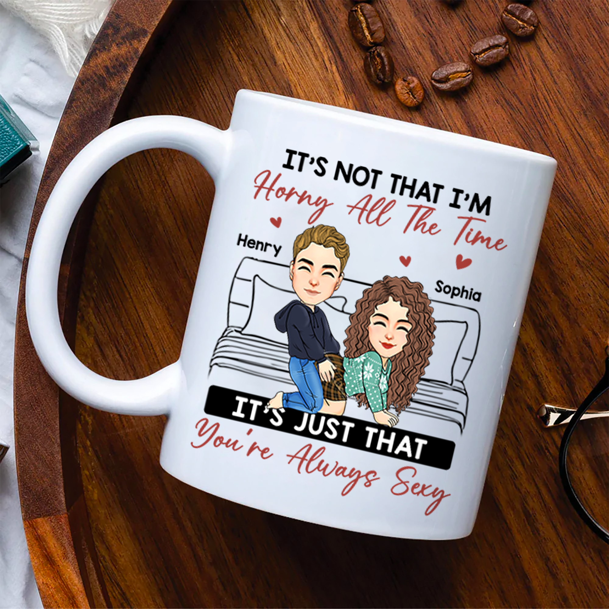 Our Love Is Sweeter Than Candy Canes - Couple Personalized Custom Mug - Christmas Gift For Husband Wife, Anniversary Pa00