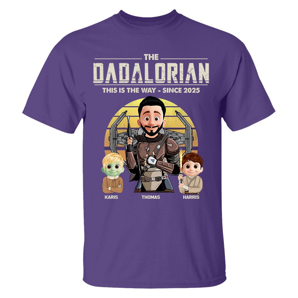 The Dadalorian Shirt, Custom Father's Day Shirt With Kid Names T1807 Nh00