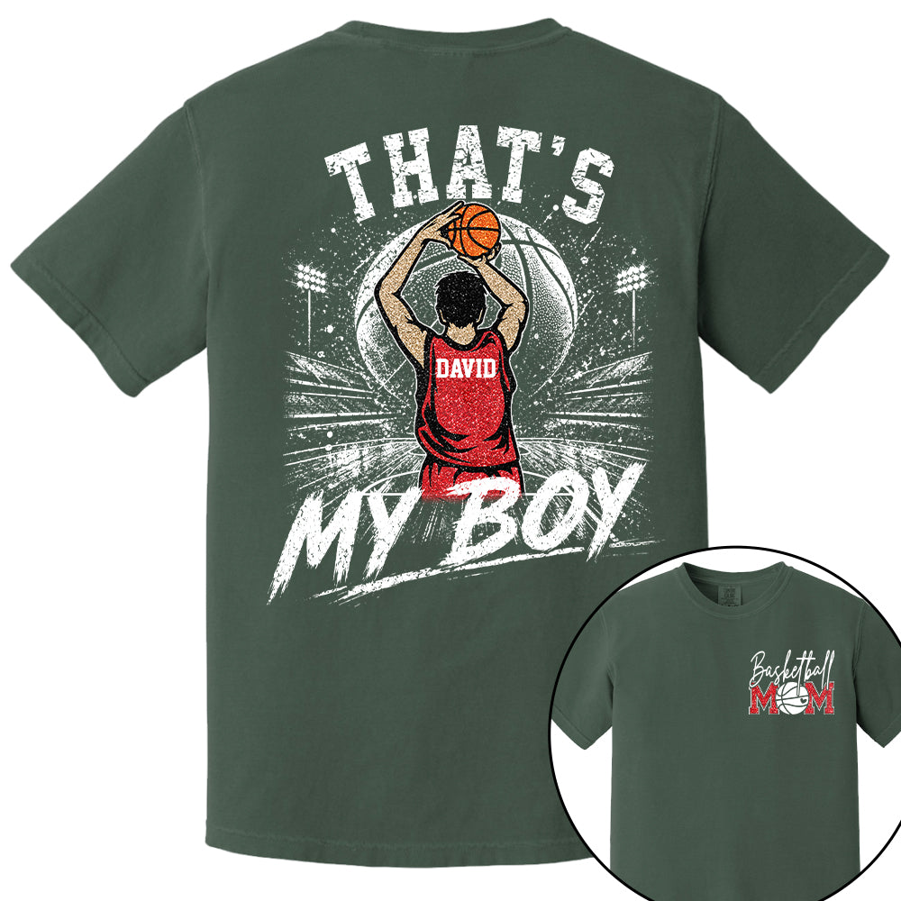 Personalized Basketball Mom Shirt, Custom Those Are My Boys T-Shirt, Team Name & Player Number Tee, Basketball Season Gift Na02 Nh00