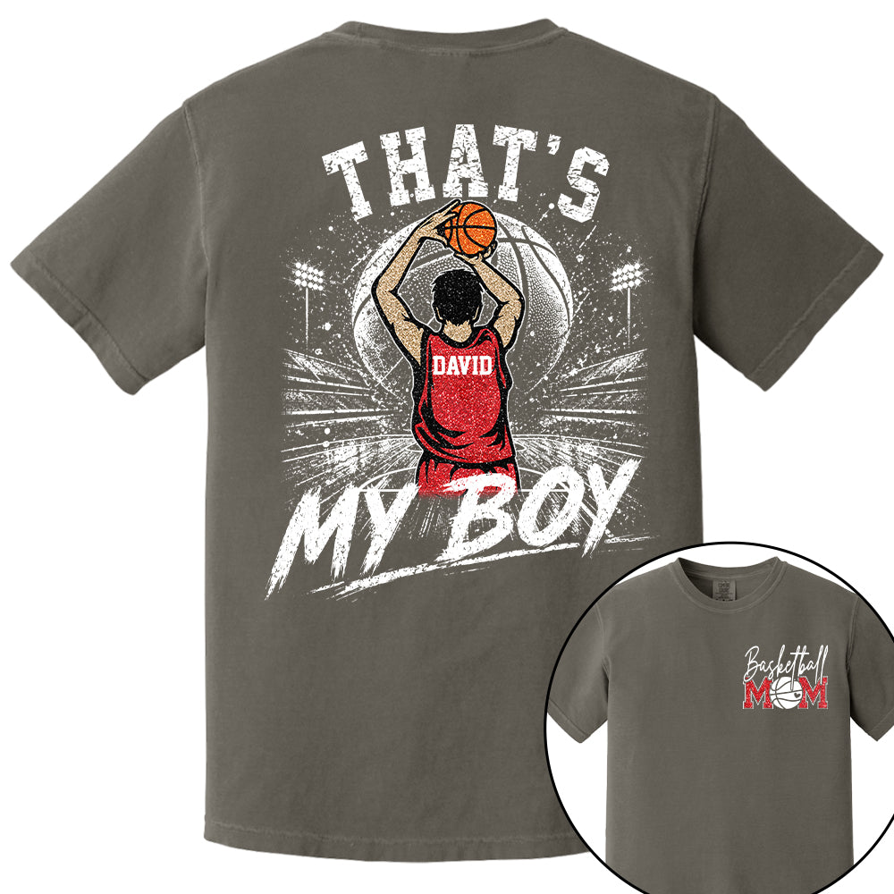 Personalized Basketball Mom Shirt, Custom Those Are My Boys T-Shirt, Team Name & Player Number Tee, Basketball Season Gift Na02 Nh00