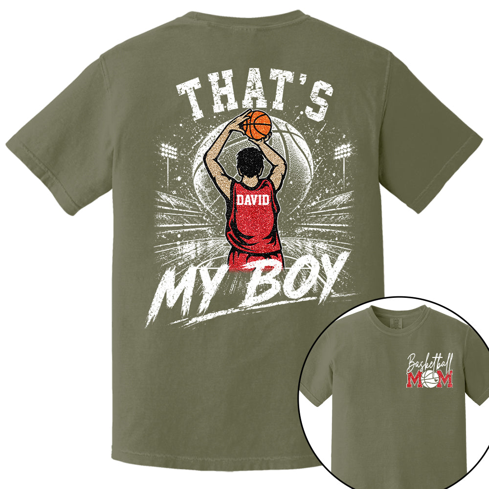 Personalized Basketball Mom Shirt, Custom Those Are My Boys T-Shirt, Team Name & Player Number Tee, Basketball Season Gift Na02 Nh00