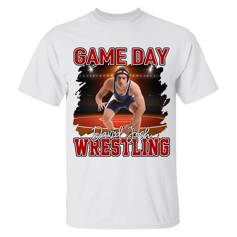Custom Photo Wrestling Game Day Personalized Shirt Custom Name & Team Name NA04