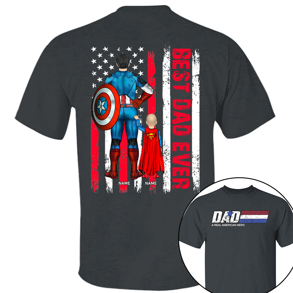 Best Dad Ever, Personalized Shirt Gift For Dad, Father's Day Gift T1807