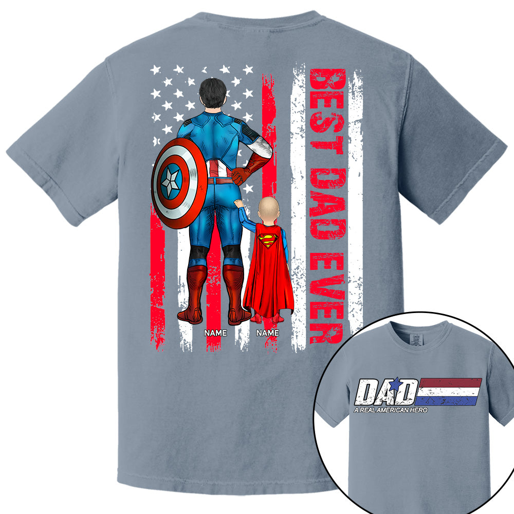 Best Dad Ever, Personalized Shirt Gift For Dad, Father's Day Gift T1807