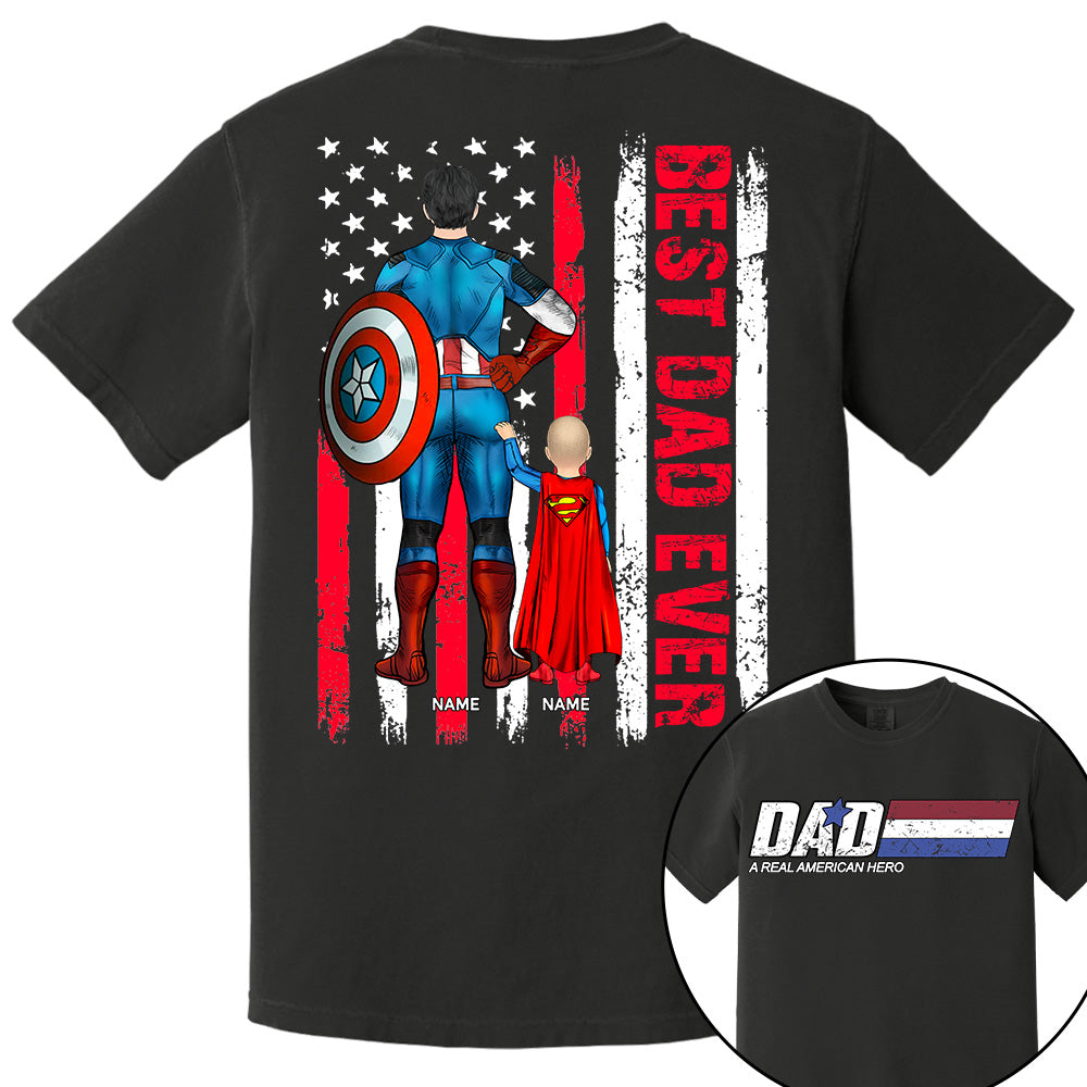 Best Dad Ever, Personalized Shirt Gift For Dad, Father's Day Gift T1807