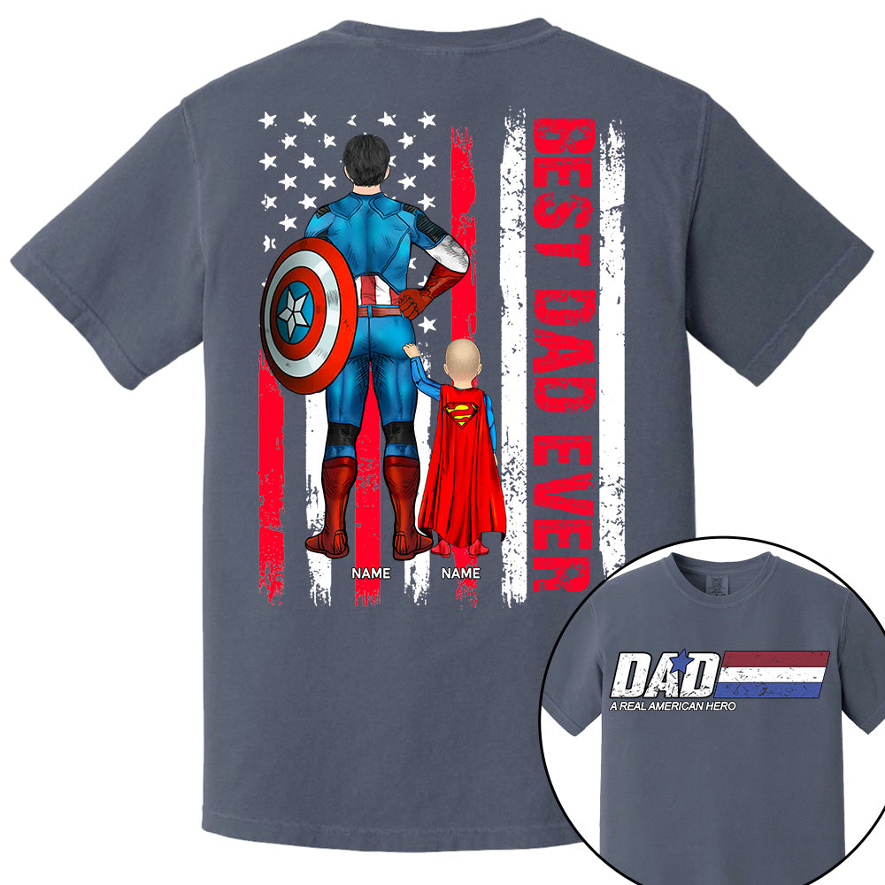 Best Dad Ever, Personalized Shirt Gift For Dad, Father's Day Gift T1807